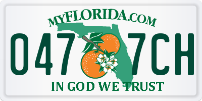 FL license plate 0477CH