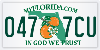 FL license plate 0477CU
