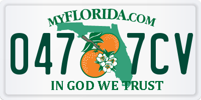 FL license plate 0477CV
