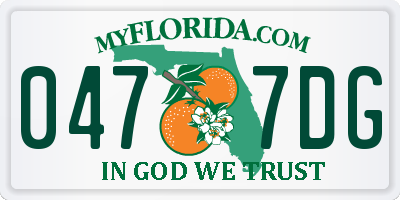 FL license plate 0477DG