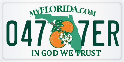 FL license plate 0477ER