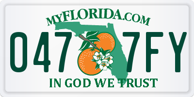FL license plate 0477FY