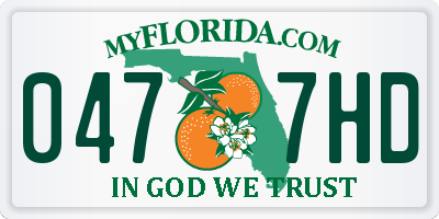 FL license plate 0477HD