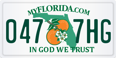 FL license plate 0477HG