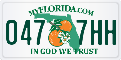 FL license plate 0477HH