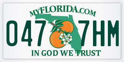 FL license plate 0477HM