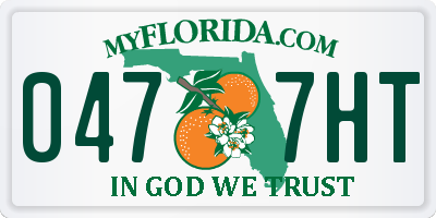FL license plate 0477HT