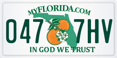 FL license plate 0477HV