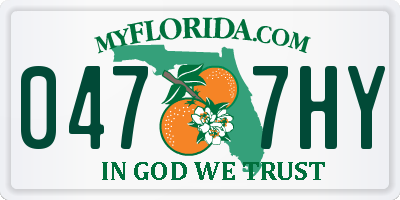FL license plate 0477HY