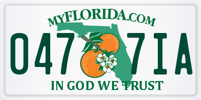 FL license plate 0477IA