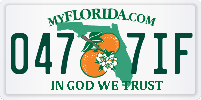 FL license plate 0477IF
