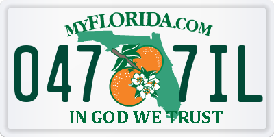 FL license plate 0477IL