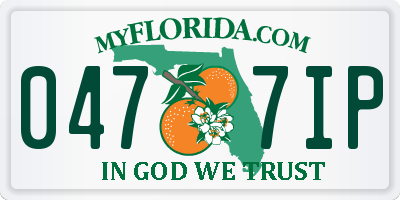 FL license plate 0477IP