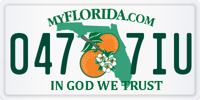 FL license plate 0477IU