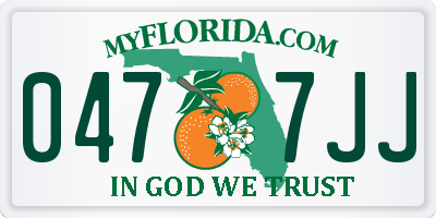 FL license plate 0477JJ