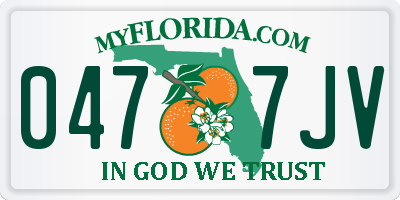 FL license plate 0477JV
