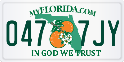 FL license plate 0477JY