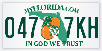FL license plate 0477KH
