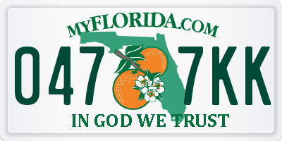 FL license plate 0477KK