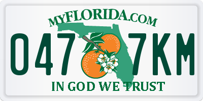 FL license plate 0477KM