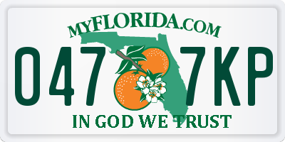 FL license plate 0477KP