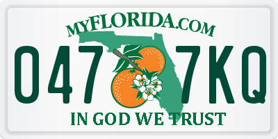 FL license plate 0477KQ