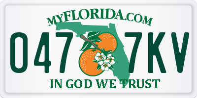 FL license plate 0477KV
