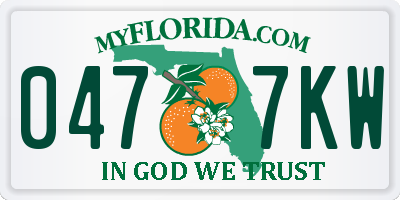 FL license plate 0477KW