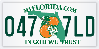 FL license plate 0477LD