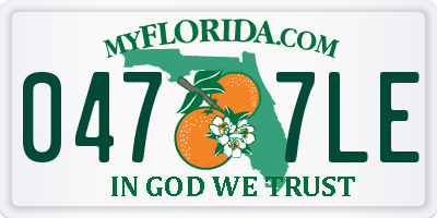 FL license plate 0477LE
