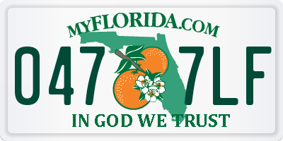 FL license plate 0477LF