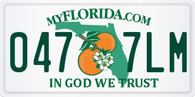 FL license plate 0477LM