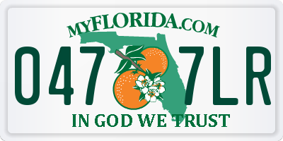 FL license plate 0477LR