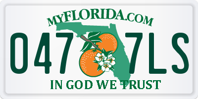 FL license plate 0477LS