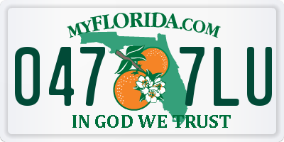 FL license plate 0477LU