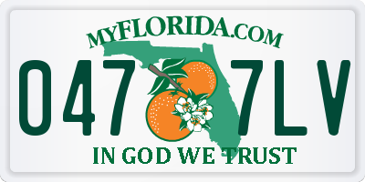 FL license plate 0477LV