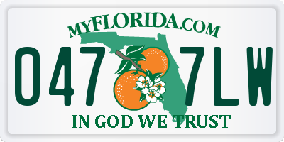 FL license plate 0477LW