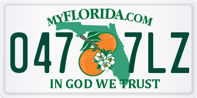 FL license plate 0477LZ
