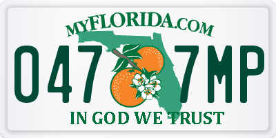 FL license plate 0477MP
