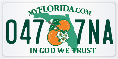 FL license plate 0477NA