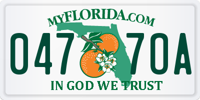 FL license plate 0477OA