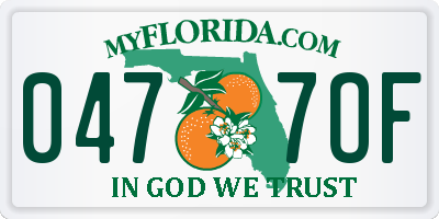 FL license plate 0477OF