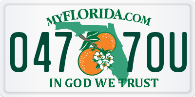 FL license plate 0477OU