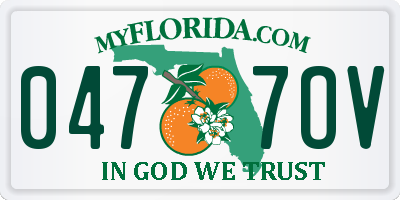FL license plate 0477OV