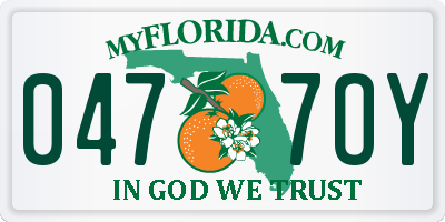FL license plate 0477OY