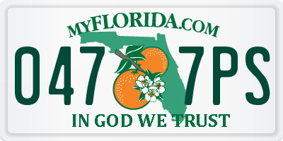 FL license plate 0477PS