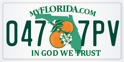 FL license plate 0477PV