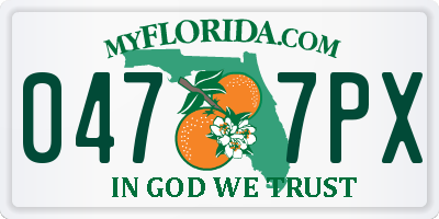 FL license plate 0477PX