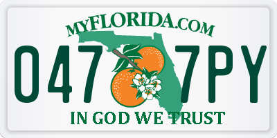 FL license plate 0477PY