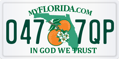 FL license plate 0477QP